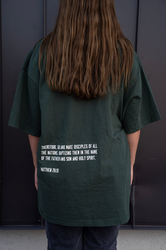 SEND HOPE EVERYWHERE forrest green tee