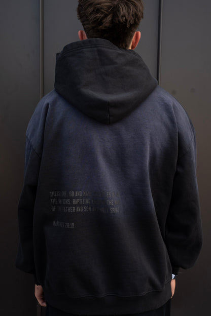 SEND HOPE EVERYWHERE washed black hoodie